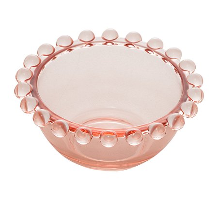CJ 4 BOWLS CRISTAL PEARL ROSA 9x4cm