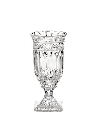 VASO C/PÉ DE CRISTAL BRANDON 16x32,5cm