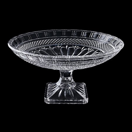 CENTRO DE MESA C/PÉ DE CRISTAL BRANDON 33x17cm