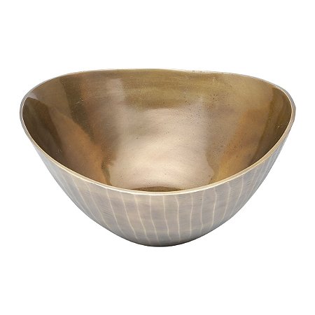 CENTRO DE MESA DE ALUMÍNIO BRONZE 30x29x14,5cm