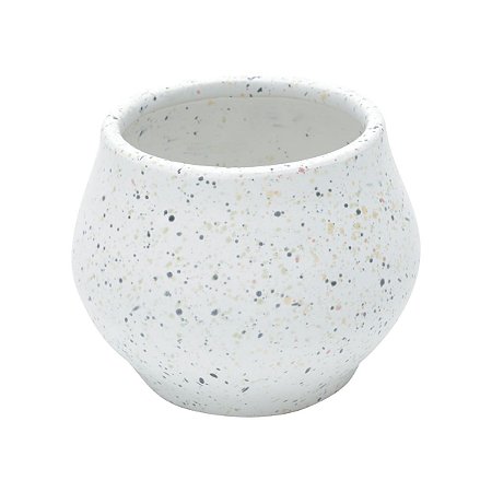 VASO DECORATIVO CERÂMICA BRANCO 15x11cm