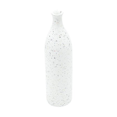 VASO DECORATIVO CERÂMICA BRANCO 6x21cm