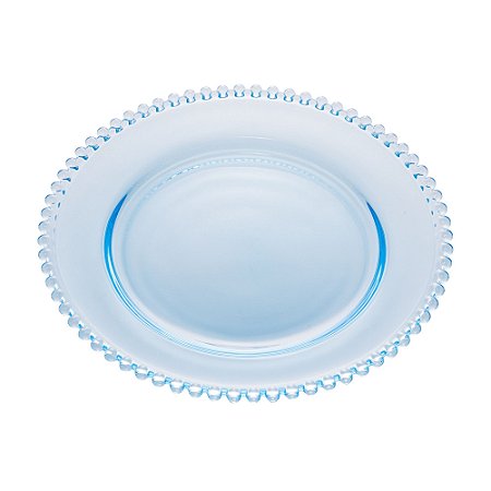 PRATO CRISTAL PEARL AZUL CLARO 28cm