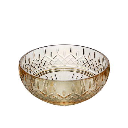 CENTRO DE MESA CRISTAL LYS ÂMBAR 25x12cm