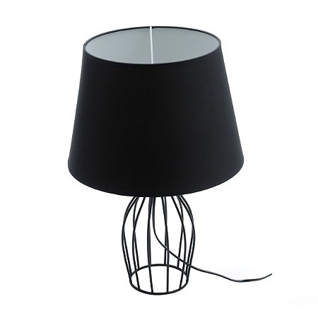 ABAJUR METAL BIVOLT PRETO 31x47cm