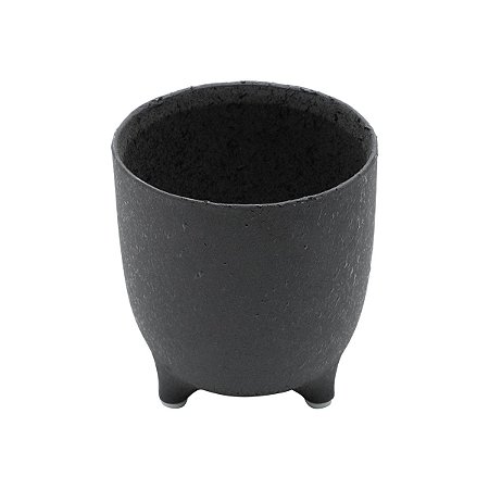 VASO DECORATIVO CERÂMICA CHUMBO 13x14cm