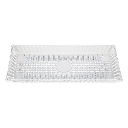 TRAVESSA CRISTAL RETANGULAR QUEEN 34x17cm