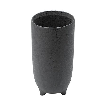 VASO DECORATIVO CERÂMICA CHUMBO 15x29cm