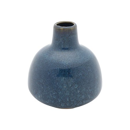 VASO DECORATIVO CERÂMICA AZUL 10x11cm