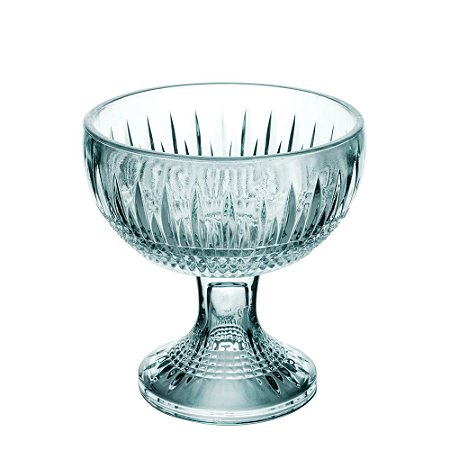 CENTRO DE MESA CRISTAL C/PÉ QUEEN VERDE 14x15cm