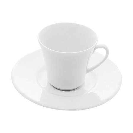 CJ 6 XÍCARAS CAFÉ PORCELANA C/PIRES ADANA BRANCO 90ml