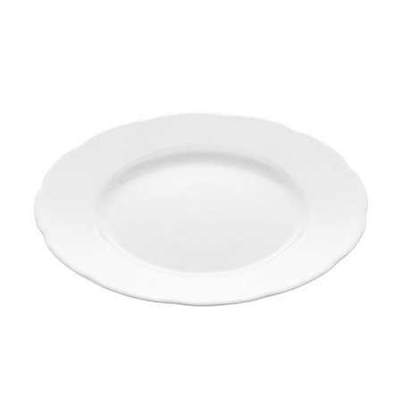 PRATO SOBREMESA PORCELANA ADANA BRANCO 21cm