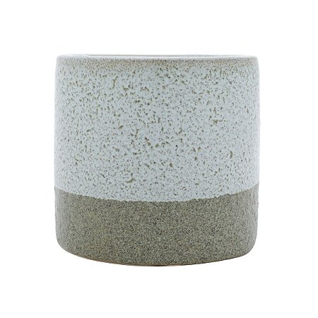 VASO DECORATIVO PORCELANA CINZA 11x11cm