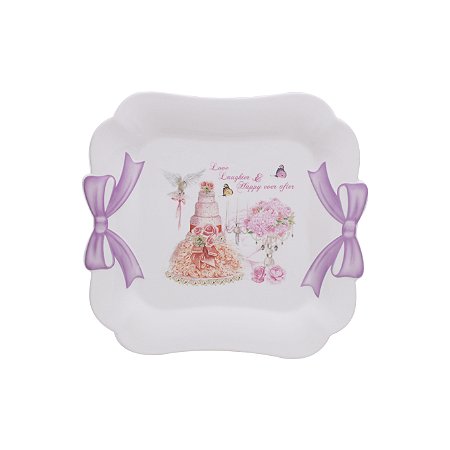 CJ 6 PRATOS PORCELANA WEDDING 28x26cm