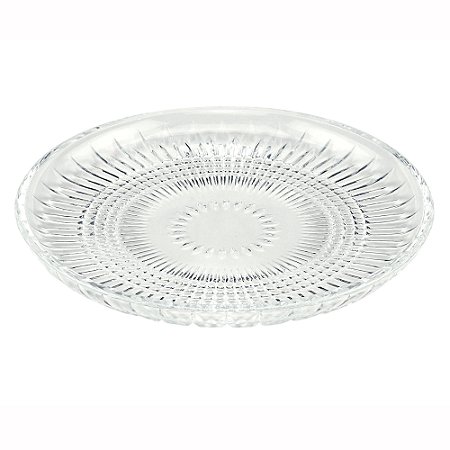 CJ 6 PRATOS CRISTAL SOBREMESA QUEEN 20cm