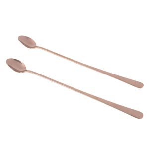 CJ 2 COLHERES AÇO INOX BAILARINA OXFORD ROSÉ GOLD 30cm