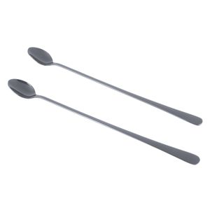 CJ 2 COLHERES AÇO INOX BAILARINA OXFORD PRETO 30cm