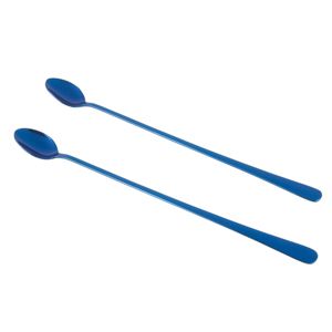 CJ 2 COLHERES AÇO INOX BAILARINA OXFORD AZUL 30cm