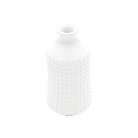 VASO DECORATIVO CERÂMICA BRANCO 8x15cm