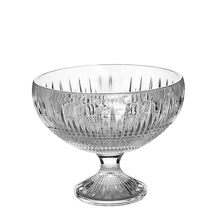 CENTRO DE MESA CRISTAL C/PÉ QUEEN 25x20cm