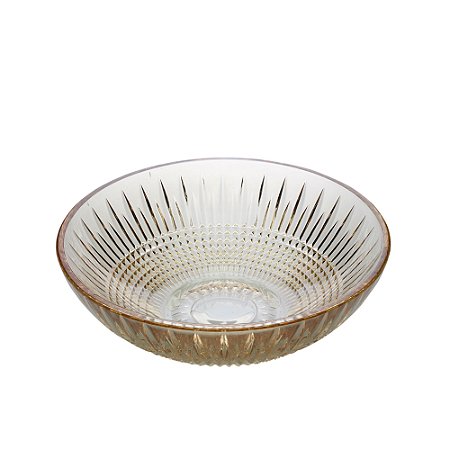 CENTRO DE MESA CRISTAL QUEEN ÂMBAR 30x10cm