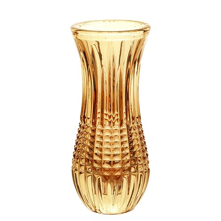 VASO CRISTAL QUEEN ÂMBAR 6x4x15cm