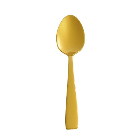 CJ 6 COLHERES AÇO INOX P/CAFÉ PISA DOURADO