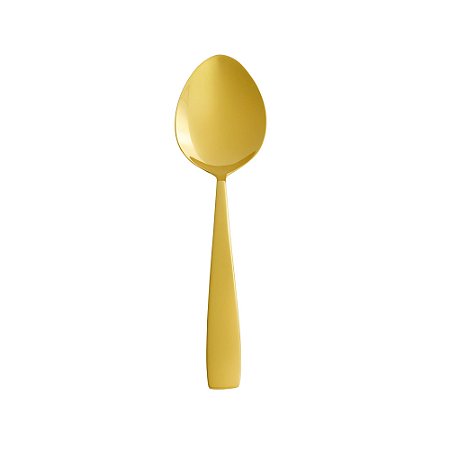 COLHER AÇO INOX P/SERVIR PISA DOURADO
