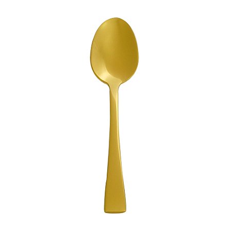 CJ 6 COLHERES AÇO INOX P/CAFÉ BERNA DOURADO