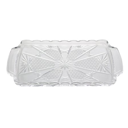 TRAVESSA CRISTAL RETANGULAR PRINCESS 35x21cm