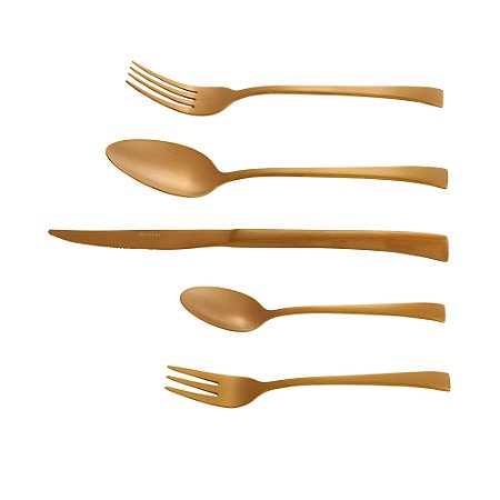 FAQUEIRO 30PC AÇO INOX BERNA ROSÉ GOLD