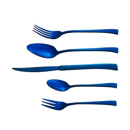 FAQUEIRO 30PC AÇO INOX BERNA AZUL