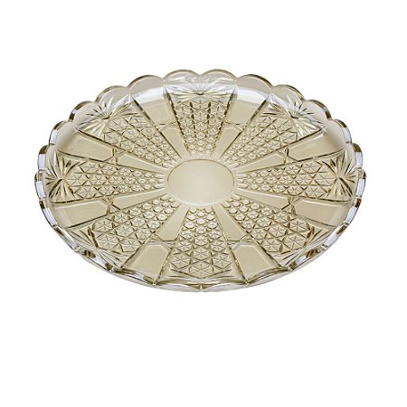 PRATO CRISTAL P/SERVIR PRINCESS CHAMPANHE 32cm