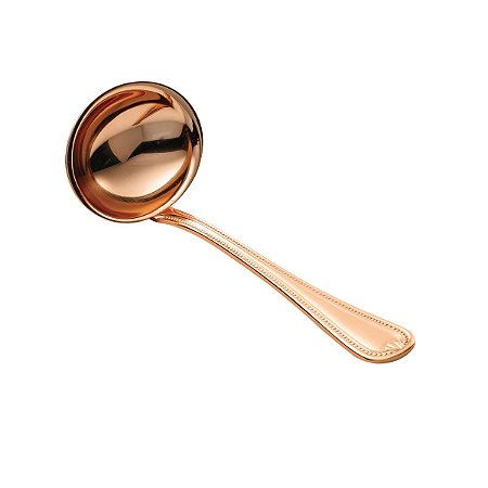 CONCHA DE AÇO INOX P/MOLHO PVD ROSE GENEVE
