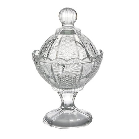 POTICHE DECORATIVA CRISTAL C/PÉ PRINCESS 11x16cm