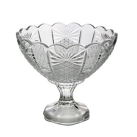 CENTRO DE MESA CRISTAL C/PÉ PRINCESS 22x19cm