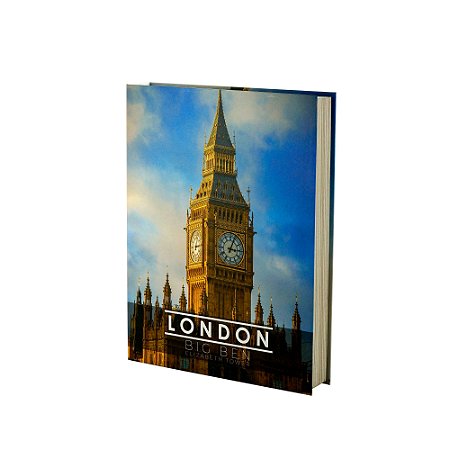 CAIXA LIVRO PAPEL RÍGIDO LONDON 36x27x5cm