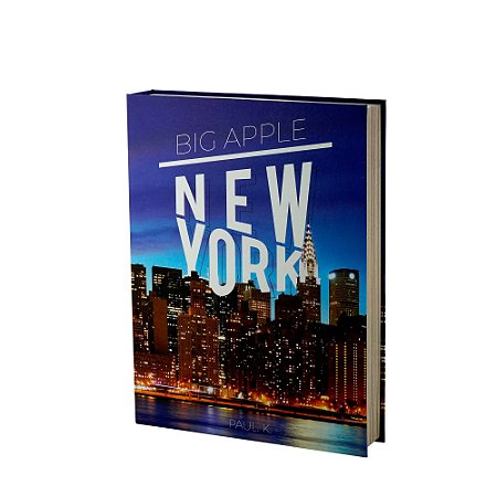 CAIXA LIVRO PAPEL RÍGIDO NEW YORK 36x27x5cm