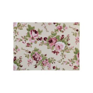 JOGO AMERICANO 2PC ALGODÃO FLORES ROSA 33x45cm