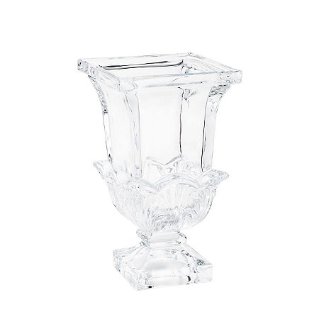 VASO DE CRISTAL C/PÉ DECO 14X24,5cm