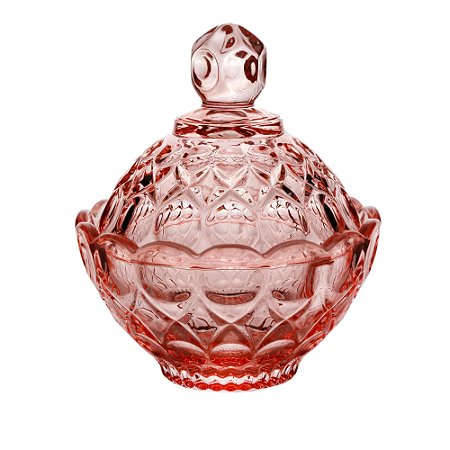 POTICHE DECORATIVO CRISTAL ANGEL ROSA 11x11cm
