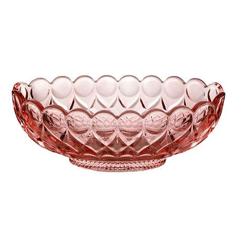 CENTRO DE MESA CRISTAL ANGEL ROSA 29x11cm