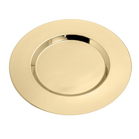 SOUSPLAT EM PVD DOURADO VIROLA 33CM