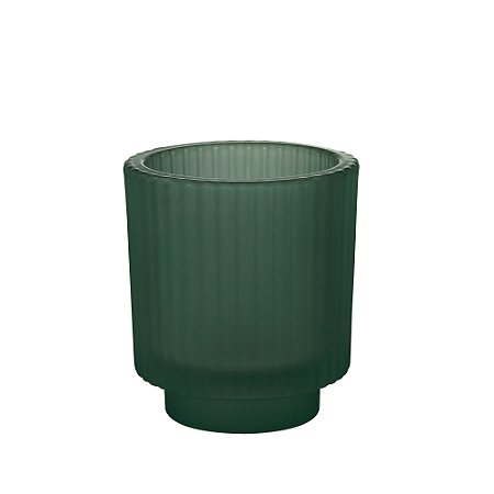 CASTIÇAL VIDRO VERDE 10x11cm
