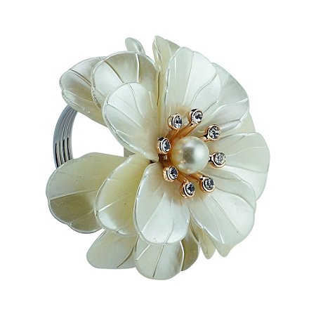 CJ 4 ANÉIS P/GUARDANAPOS PLÁSTICO FLOR 6x7cm