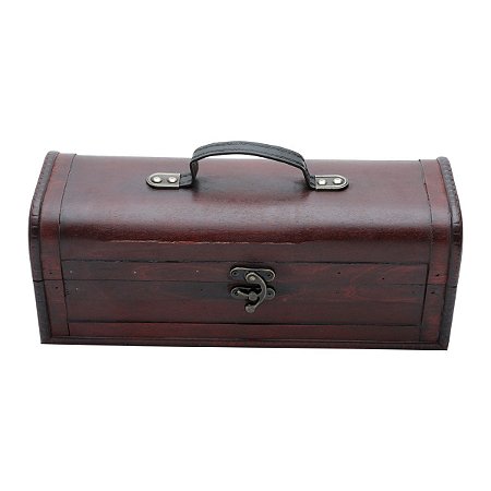 CAIXA VINHO/WHISKY MADEIRA DECORATIVO 35x14x13cm