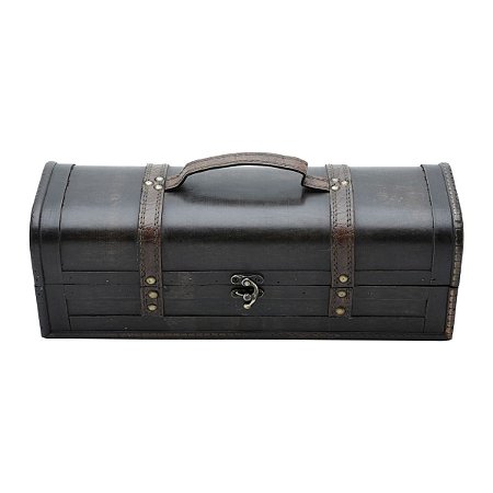 CAIXA VINHO/WHISKY MADEIRA DECORATIVA 36x13x12cm