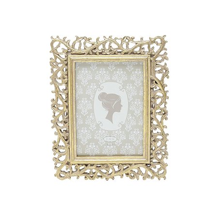 PORTA-RETRATO RESINA DOURADO 13x18cm