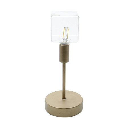 LUMINÁRIA METAL OURO VELHO 13x32cm