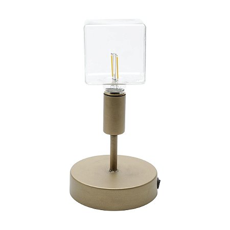 LUMINÁRIA METAL OURO VELHO 13x25cm